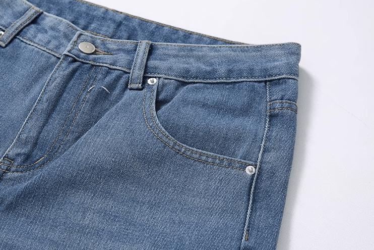 RT No. 11516 BLUE STRAIGHT DENIM JEANS Product Image