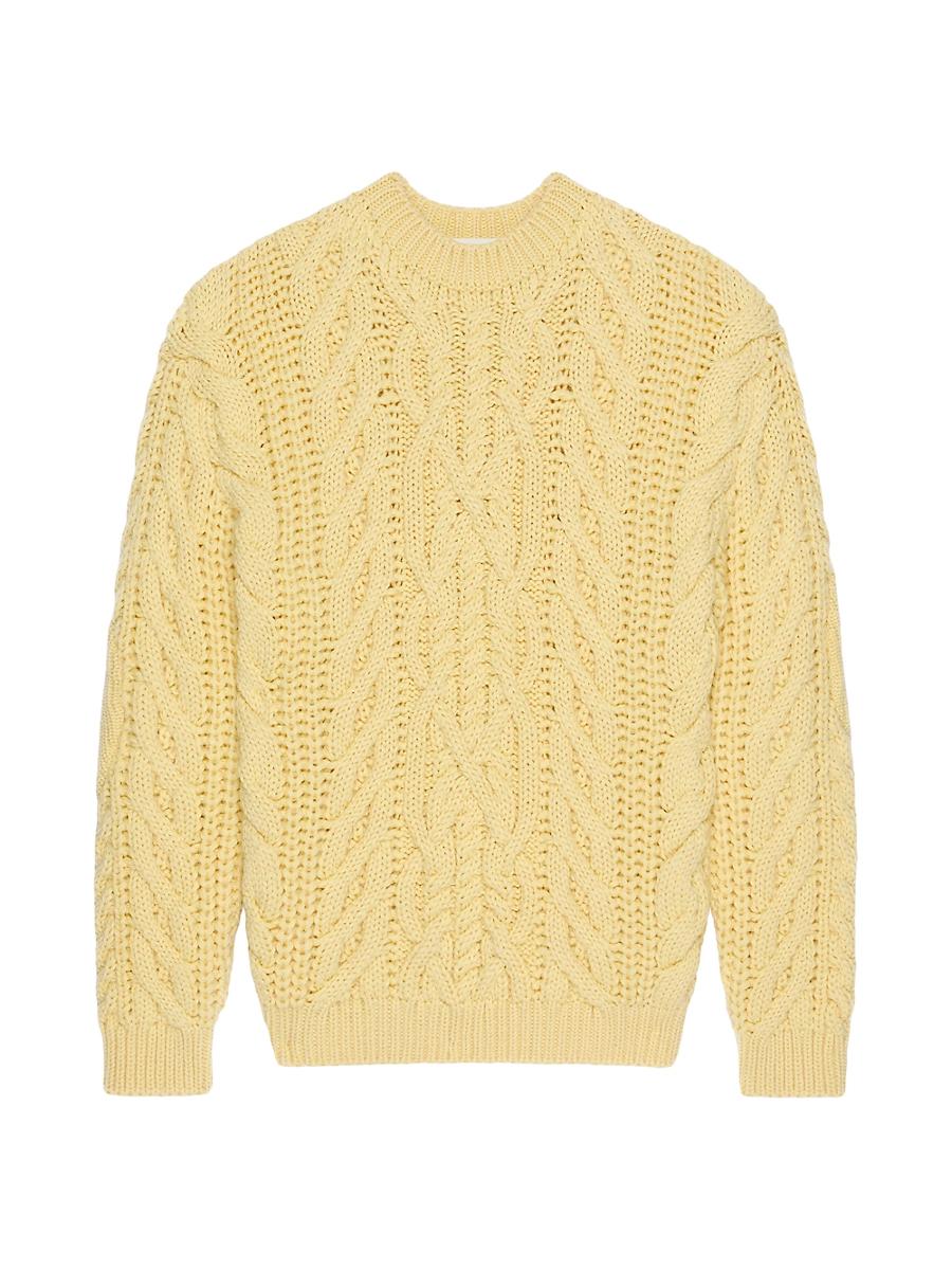 Womens Oversized Sweater in Cable-Knit Product Image