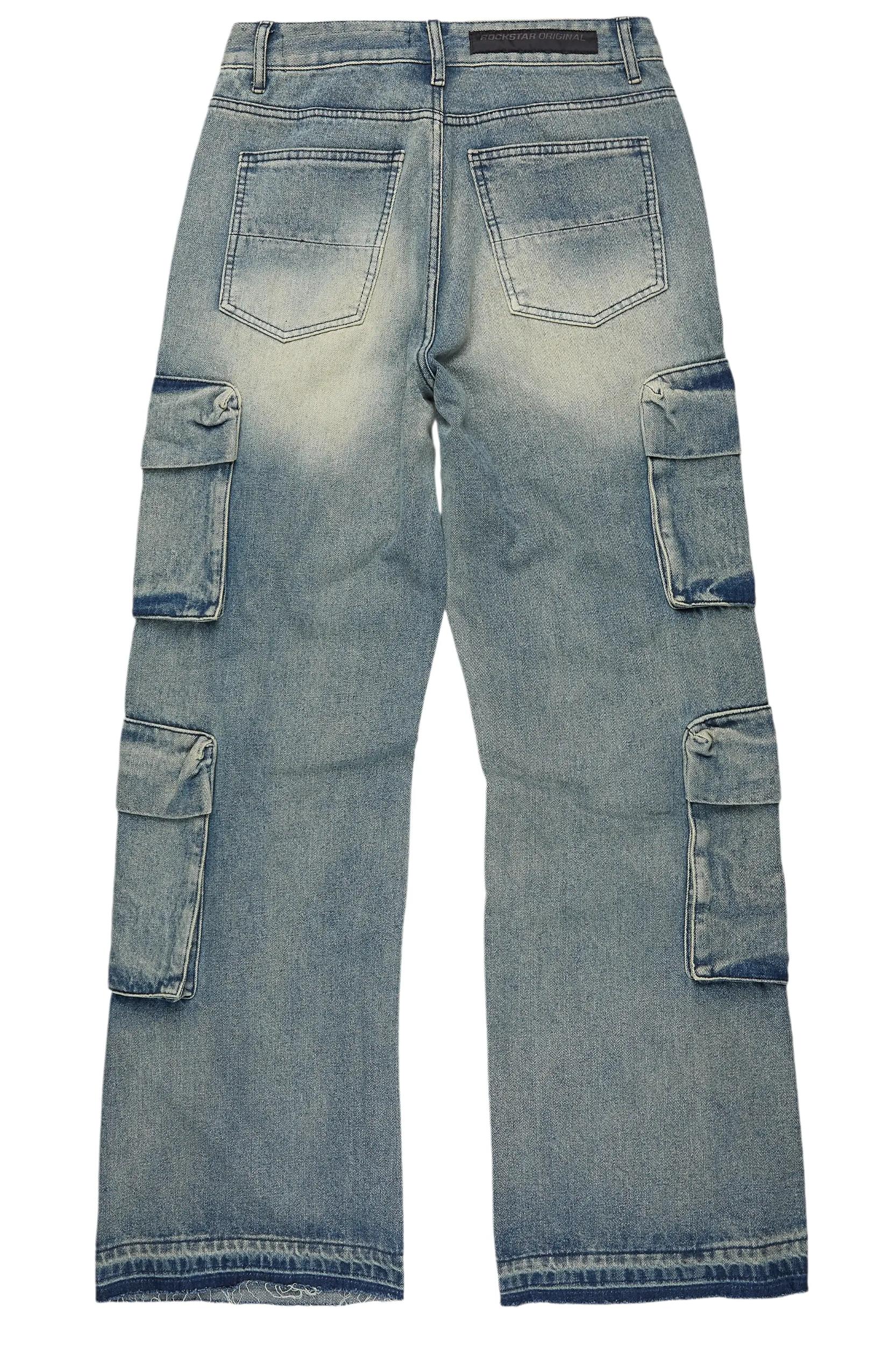 Peppe Blue Baggy Fit Jean Male Product Image
