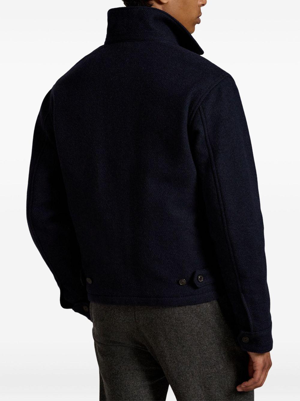 wool zip-front windbreaker Product Image