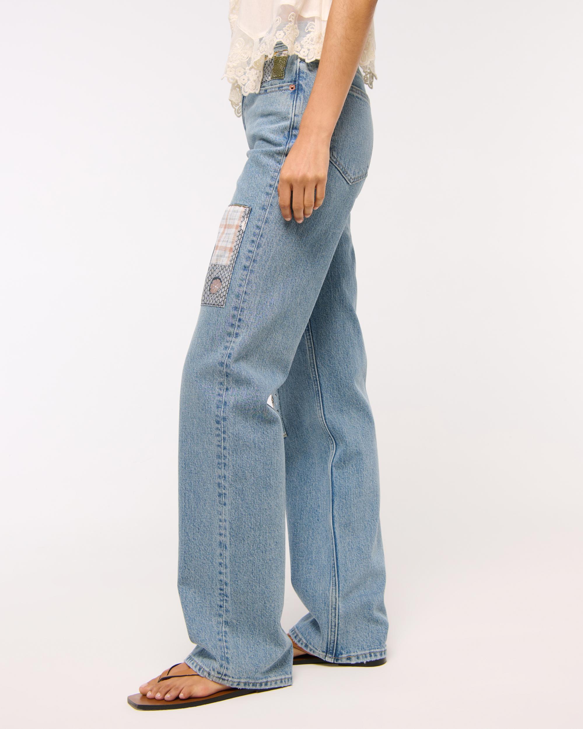 High Rise 90s Relaxed Patchwork Jean Product Image