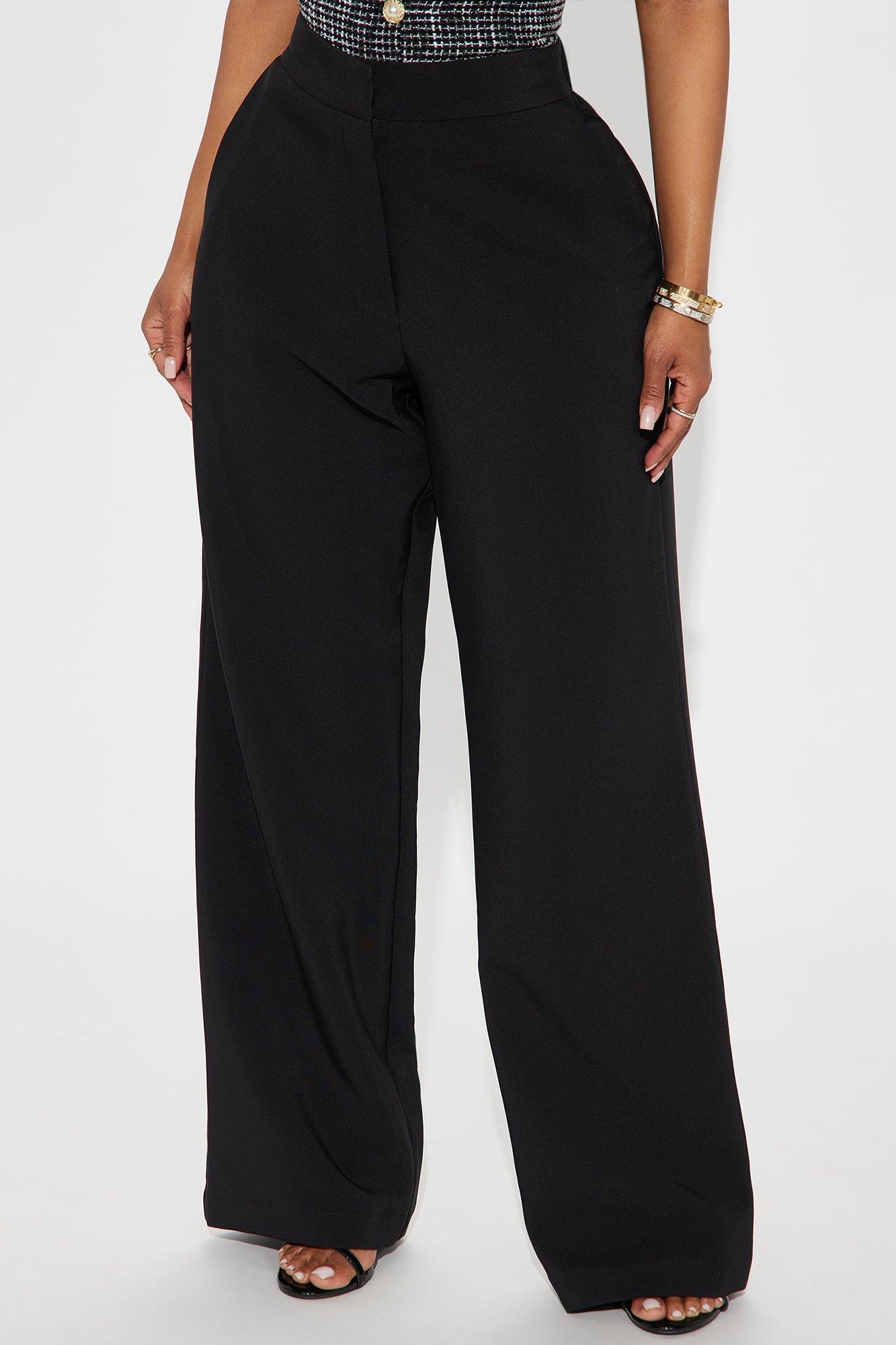 Harper Wide Leg Trouser - Black Product Image