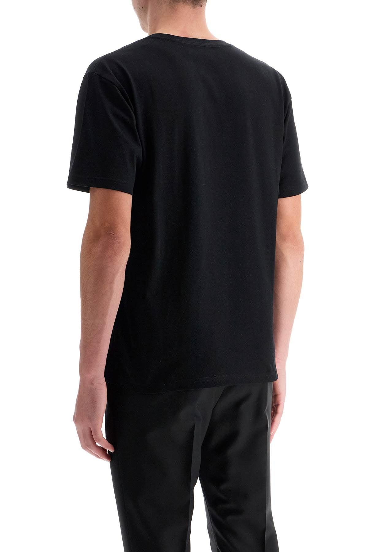 VALENTINO Crew Neck Short Sleeves T-shirts In Black Product Image