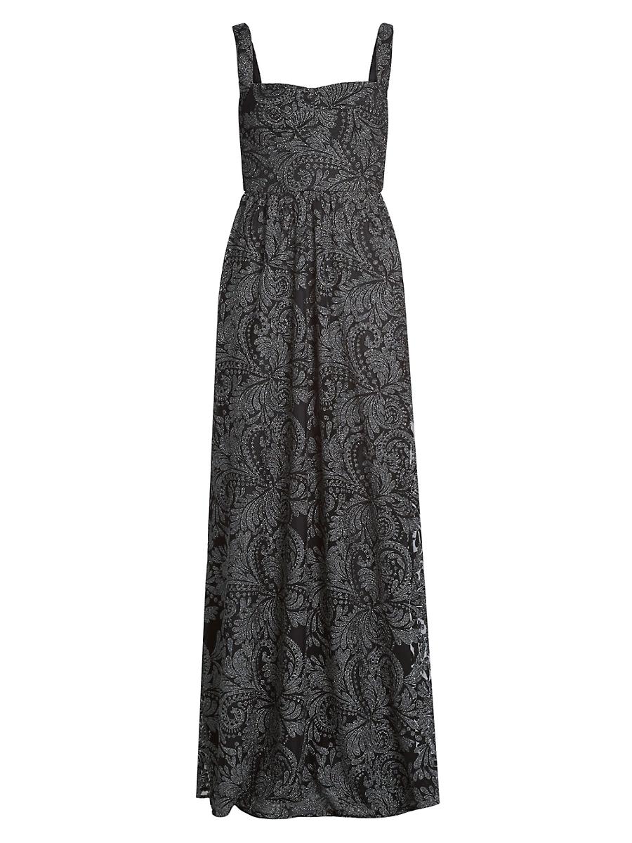 Womens Rachel Paisley Tulle Maxi Dress Product Image
