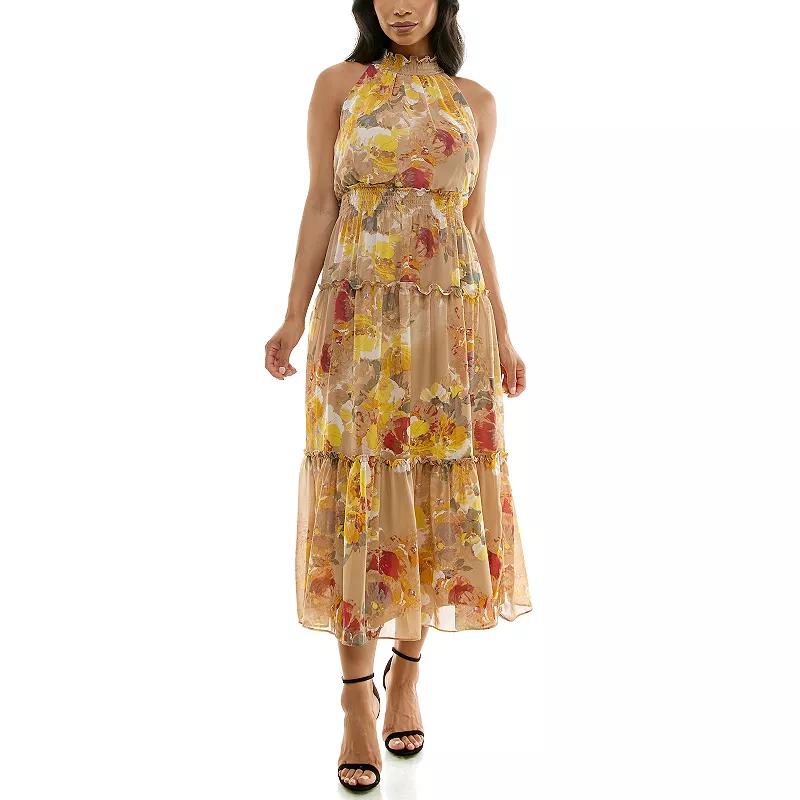 Women's Nina Leonard Maxi Tiered Dress,  Product Image