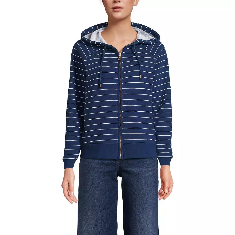 Women's Lands' End Relaxed Long Sleeve Full Zip Hoodie,  Product Image