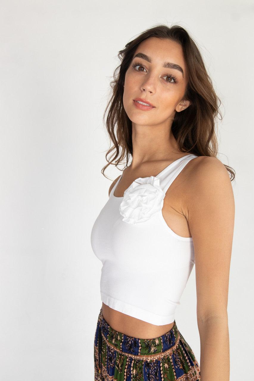 Ruffle Rose Seamless Tank Product Image