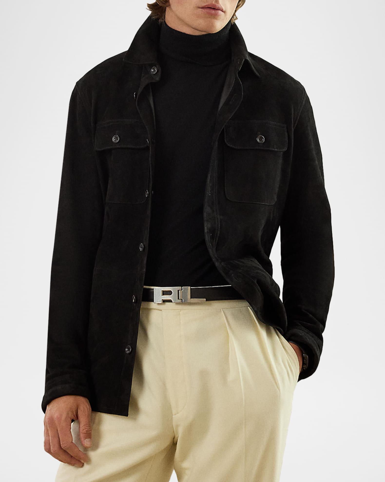 Men's Barron Suede Flap-Pocket Overshirt Product Image