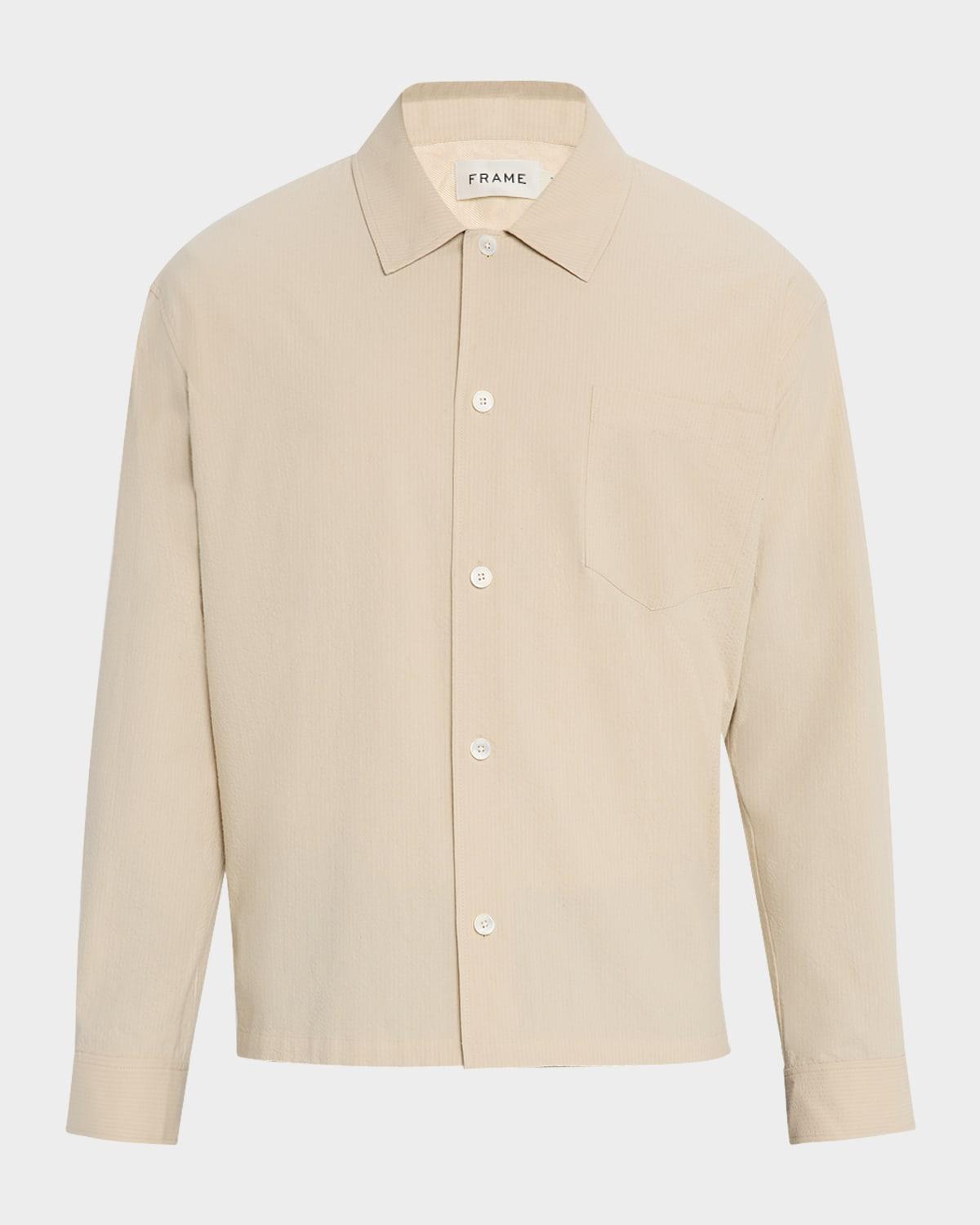 Men's Seersucker Button-Down Shirt Product Image