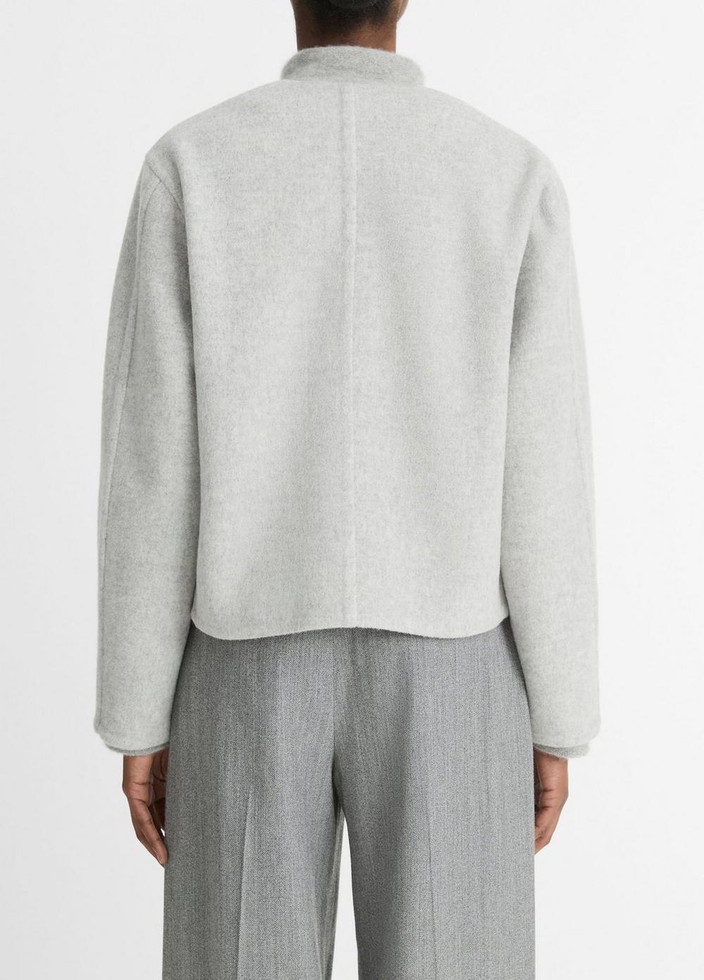 Italian Wool-Blend Collarless Jacket Product Image