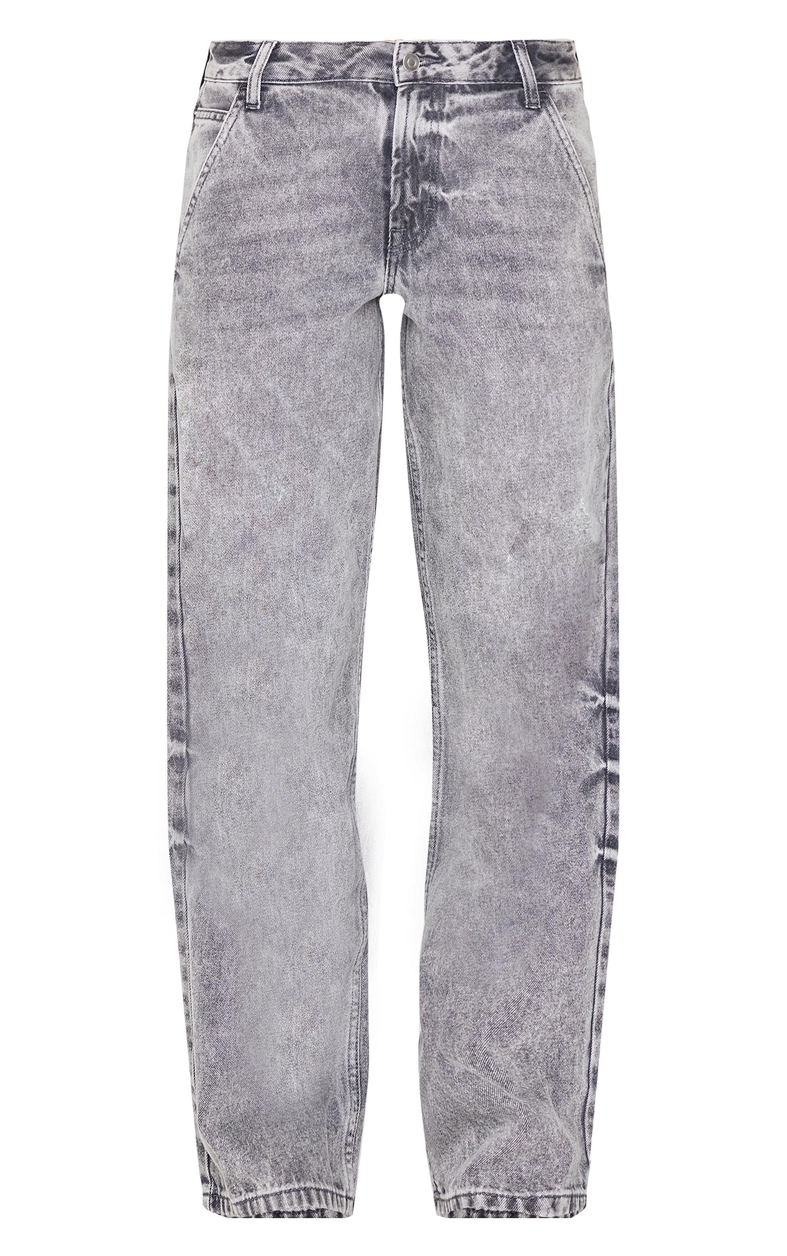  Washed Grey Wide Leg Jeans Product Image