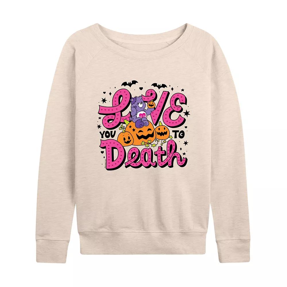 Women's Care Bears Halloween Love You To Death French Terry Long Sleeve Tee,  Product Image