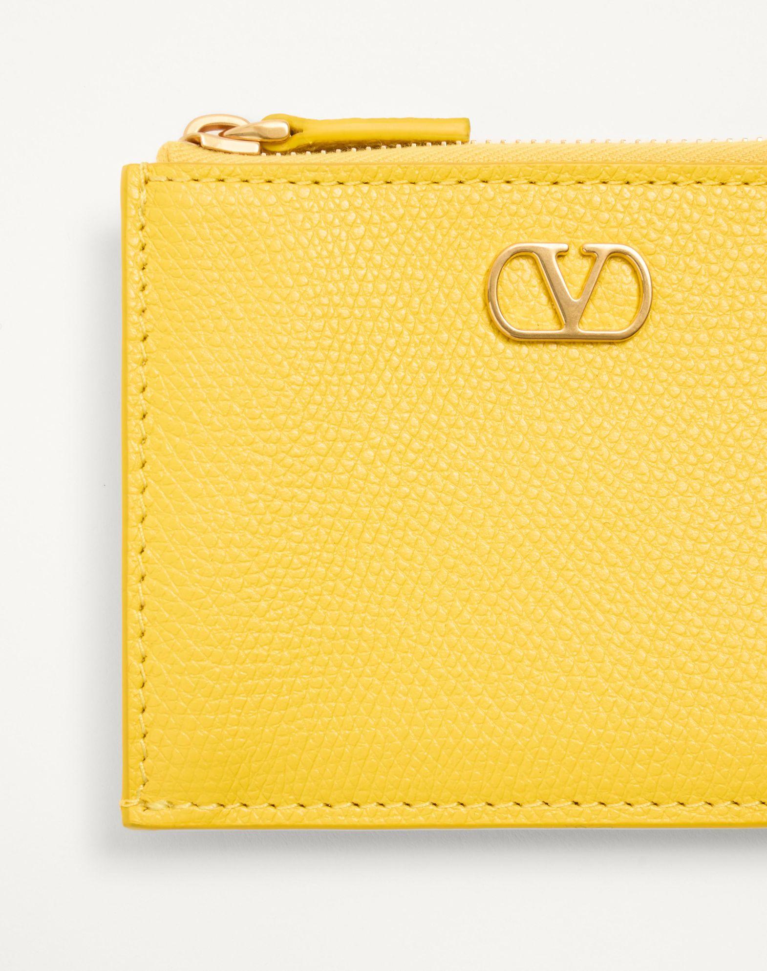 Vlogo Signature Grainy Calfskin Card Holder Product Image