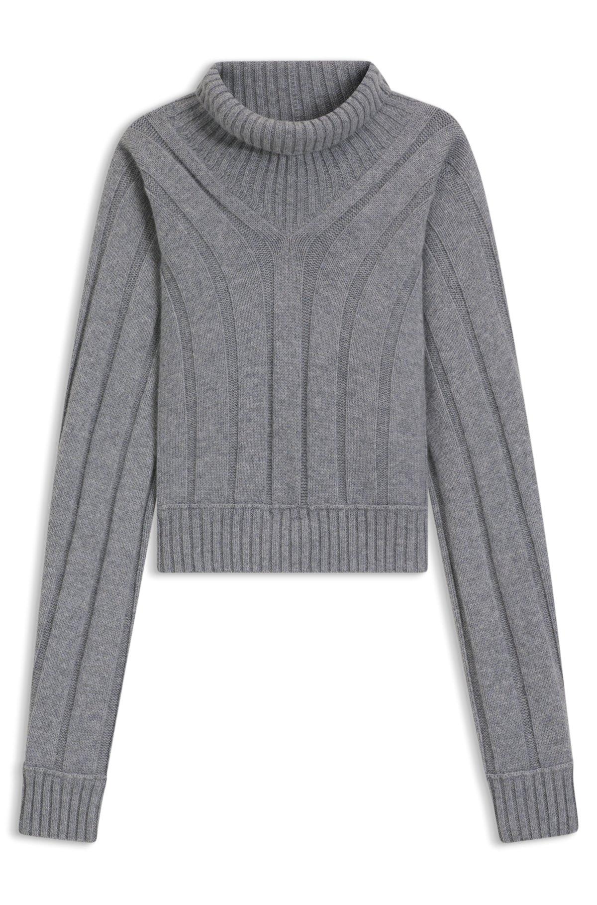 Rollneck sweater in virgin wool and cashmere Product Image