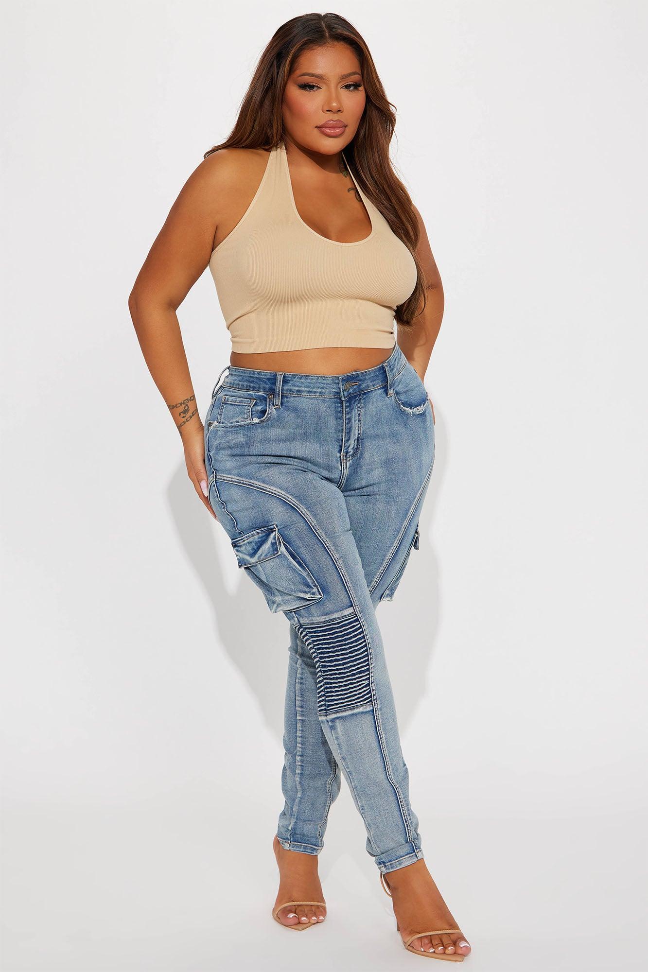 Simi Seamless Halter Crop Top - Taupe Product Image