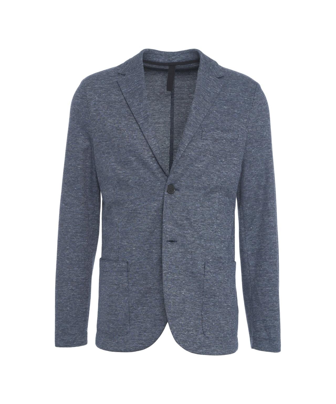 Single-breasted linen-blend blazer Product Image