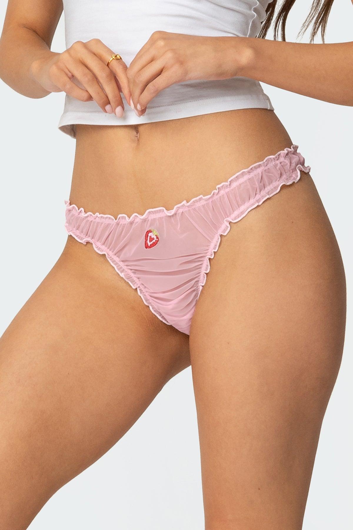 Berry Babe Sheer Mesh Thong Product Image