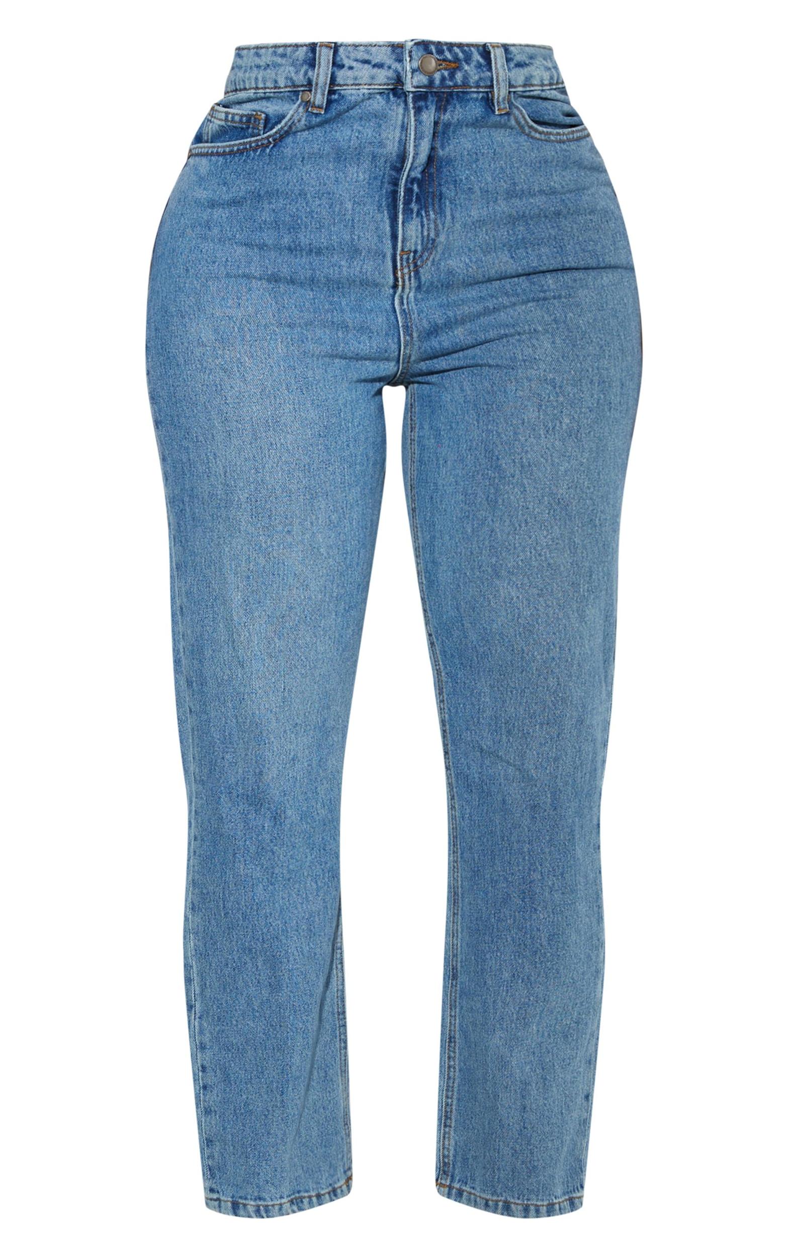 Shape Mid Wash Mom Jeans Product Image