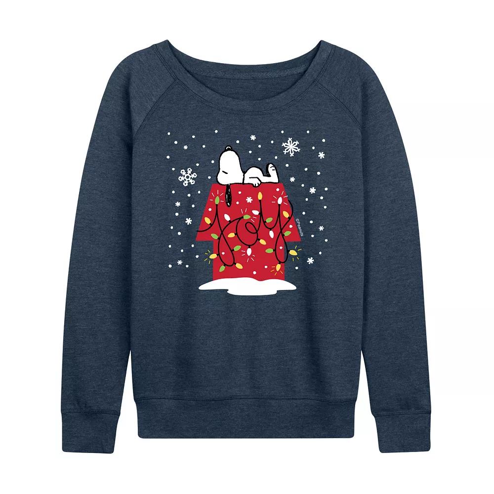 Women's Peanuts Snoopy Joy French Terry Long Sleeve Tee,  Product Image