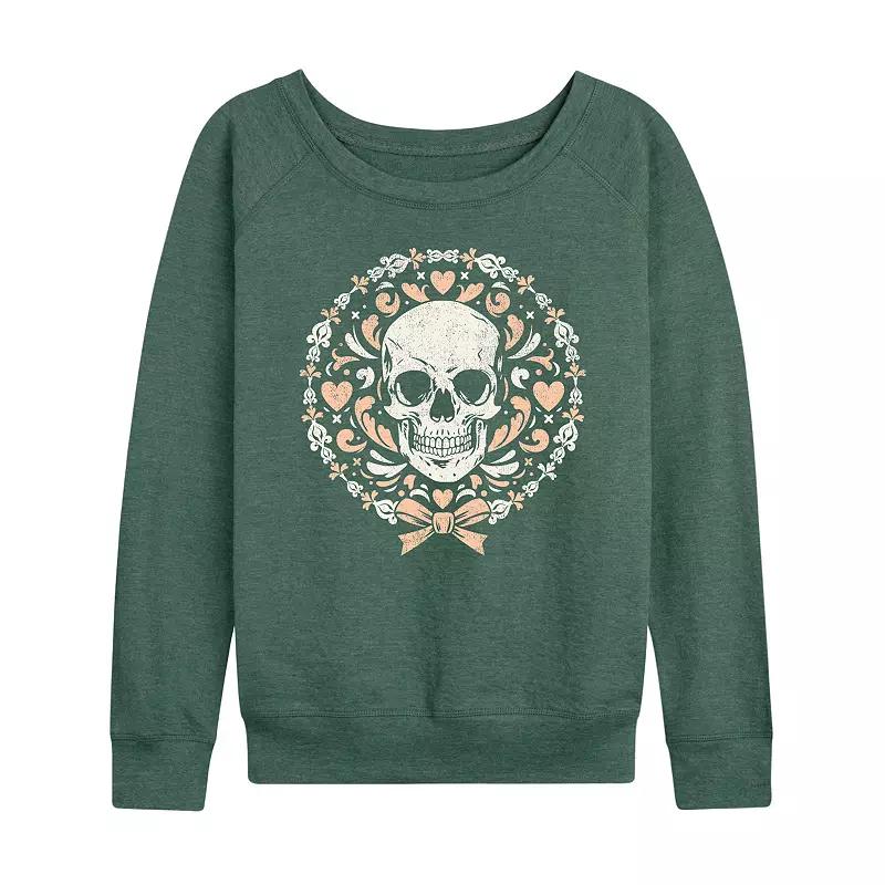 Women's Coquette Skull French Terry Long Sleeve Tee,  Product Image