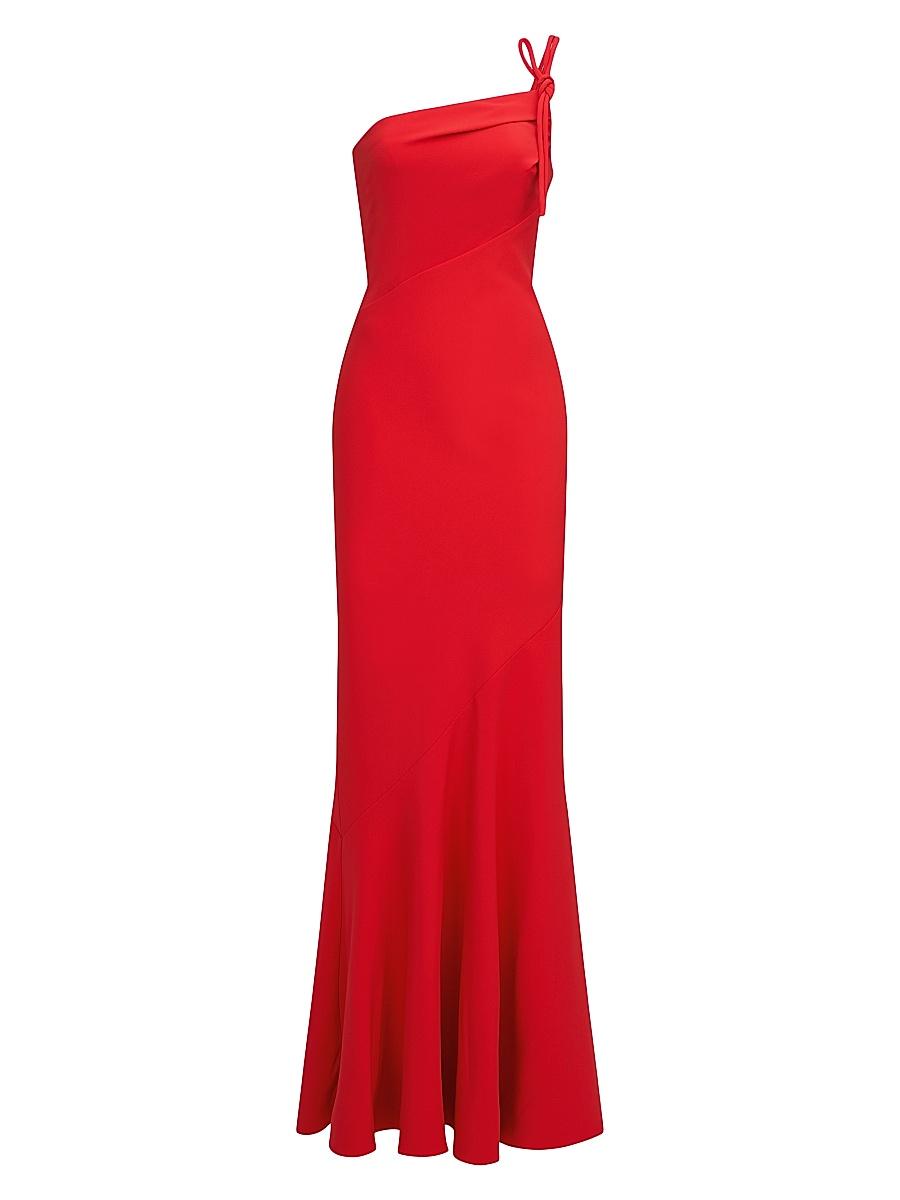Womens Sybil Asymmetric Crepe Gown Product Image
