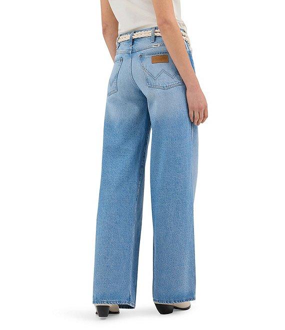 Wrangler World Wide Mid Rise Wide Leg Light Jeans Product Image