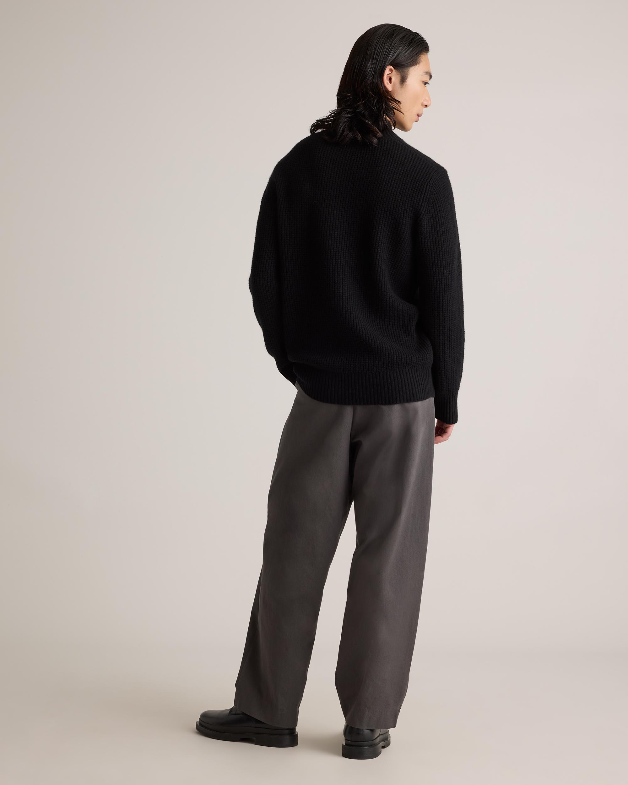 Quince | Men's Mongolian Cashmere Waffle Quarter Button Sweater Product Image