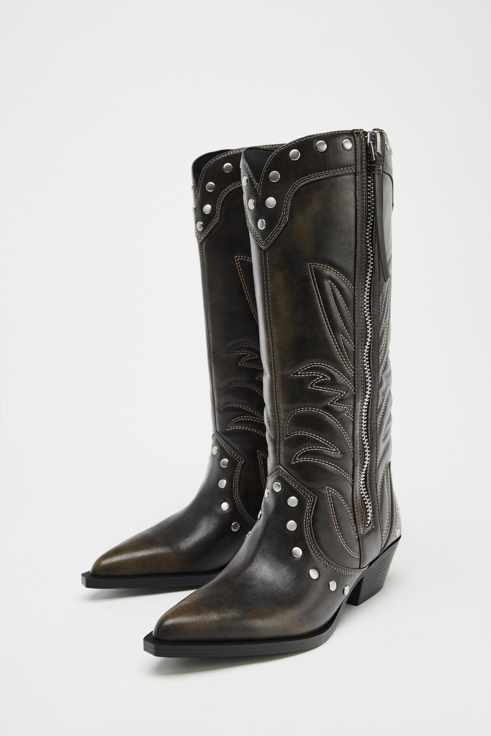 COWBOY STUDDED BOOTS Product Image