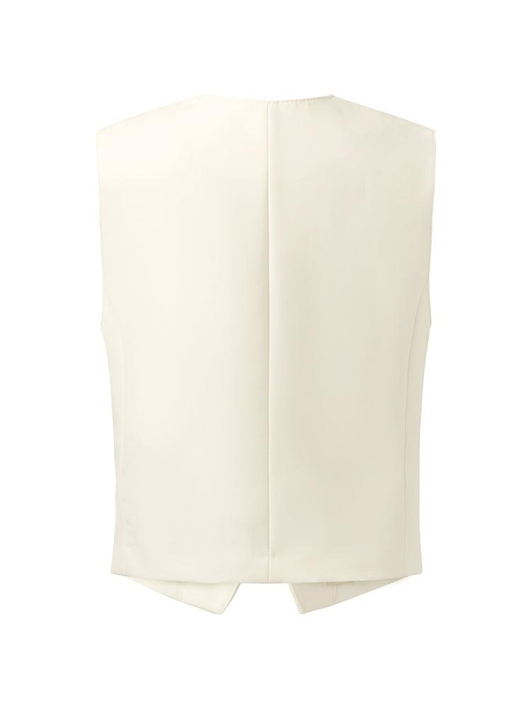 Worsted Wool Single-Breasted Women Vest Product Image