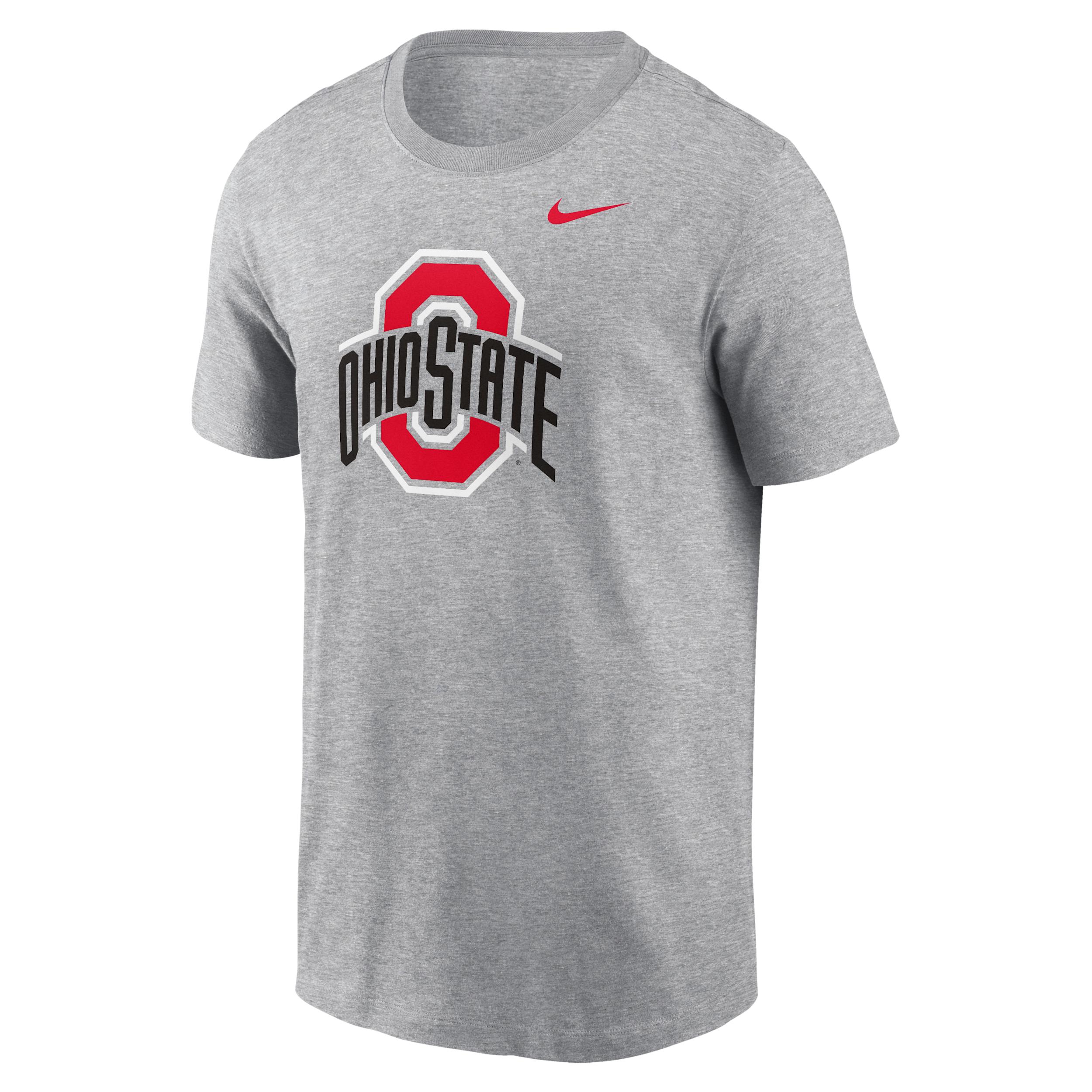 Men's Nike Heather Gray Ohio State Buckeyes Primetime Evergreen Logo T-Shirt, Size: XL, Grey Product Image
