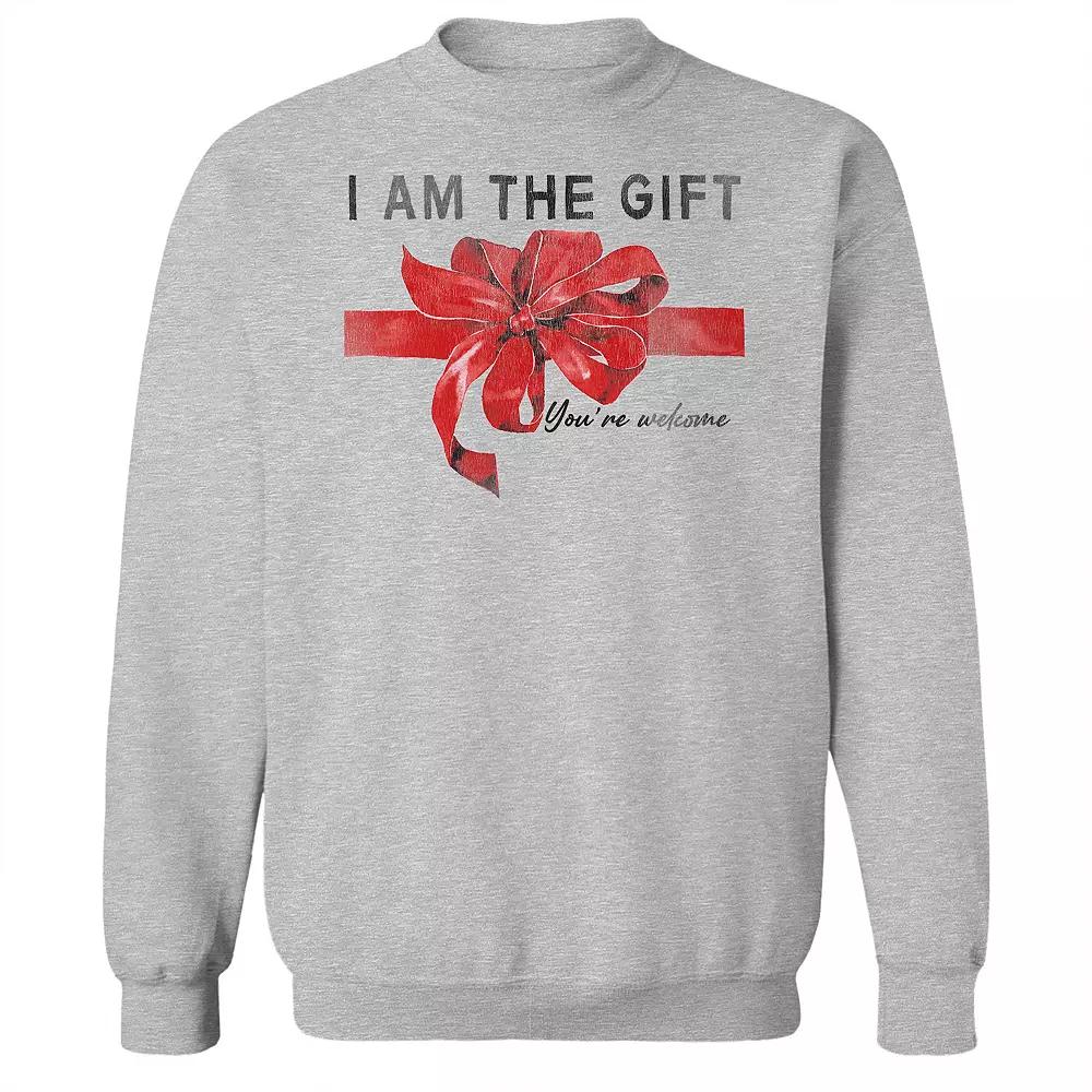 Men's I Am The Gift Fleece Sweatshirt, Women's, Size: Large, Sport Gray Product Image