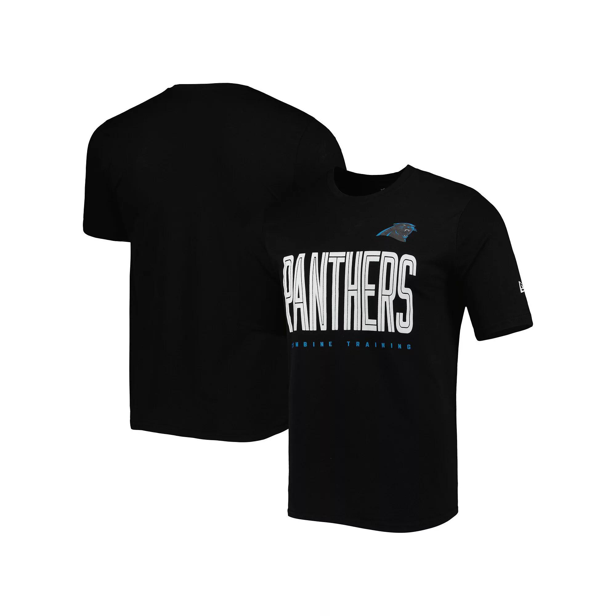 Men's New Era Black Carolina Panthers Combine Authentic Training Huddle Up T-Shirt,  Product Image