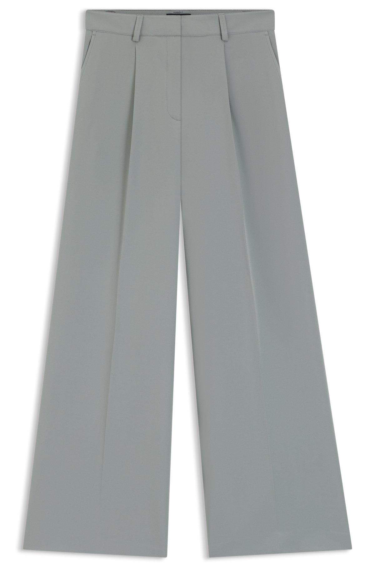 Regular-fit wide-leg pants in stretch fabric Product Image