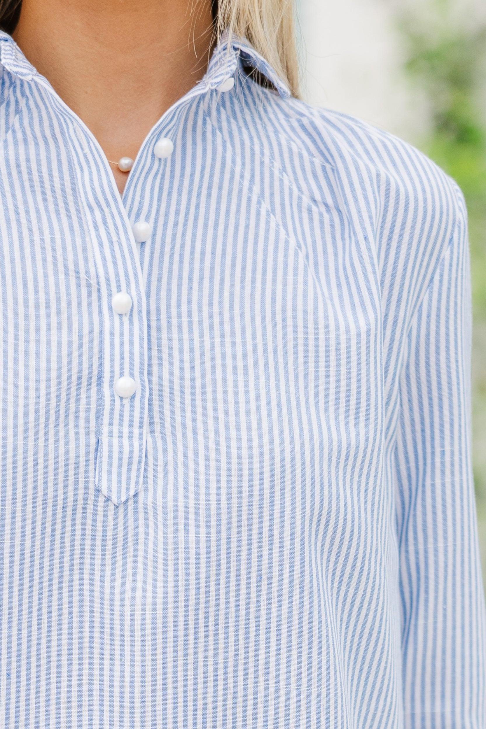 In Plain Sight Blue Striped Dress Female Product Image