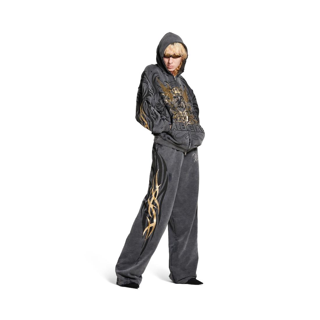 Men's Tacky Gold Zip-up Hoodie Regular Fit in Black Product Image