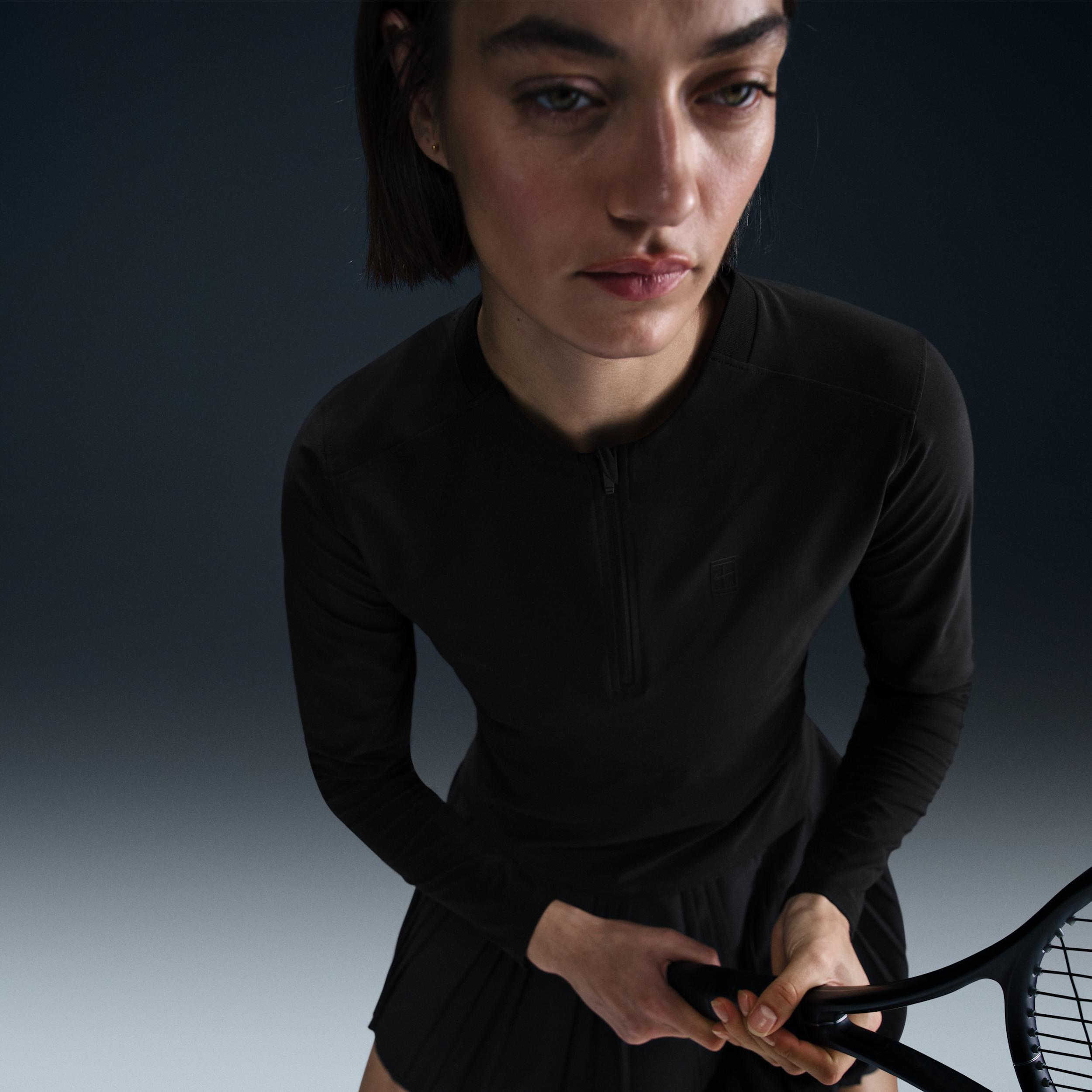 Nike Womens Court Advantage Dri-FIT Mid-Layer Tennis Top | FZ6737-010 Product Image