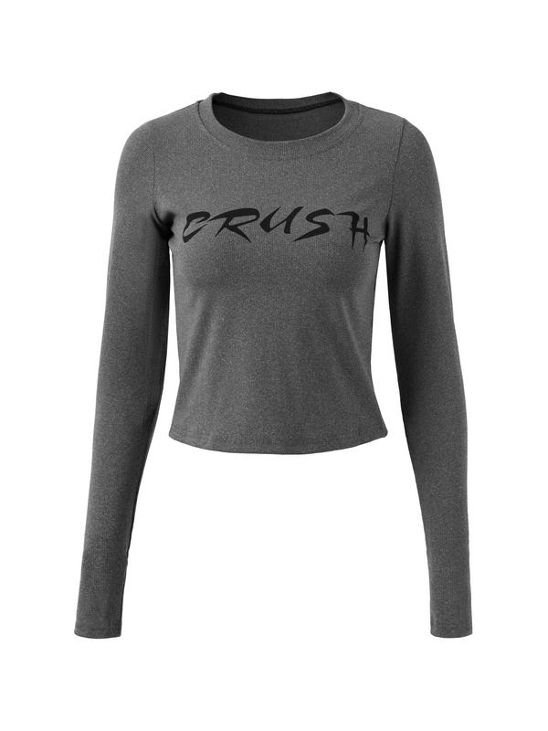 Print Ribbed Slim Long Sleeve Knit Product Image