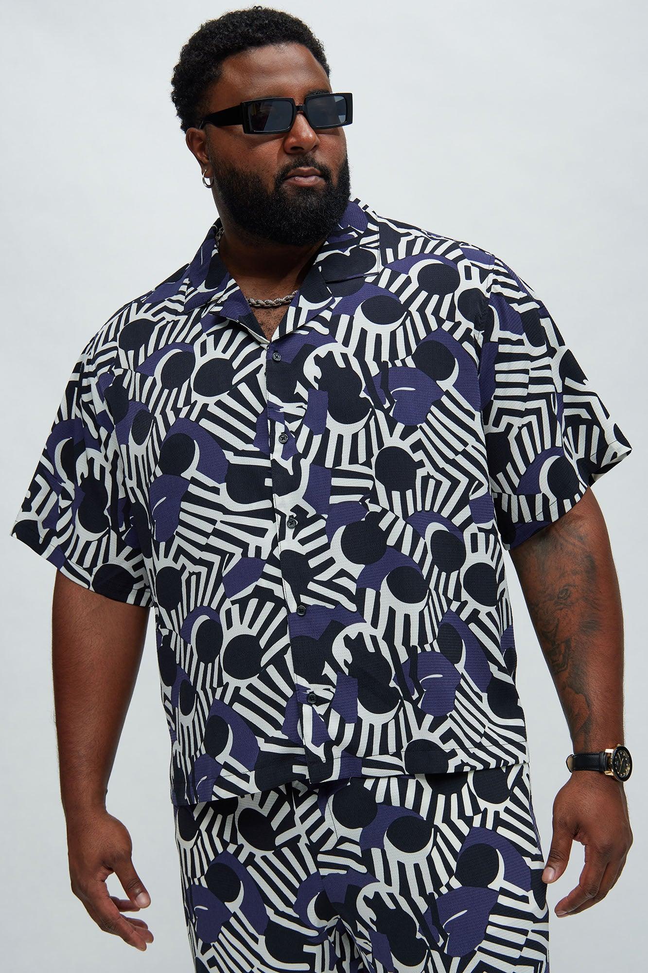Abstract Zebra Shirt - Black/combo Product Image