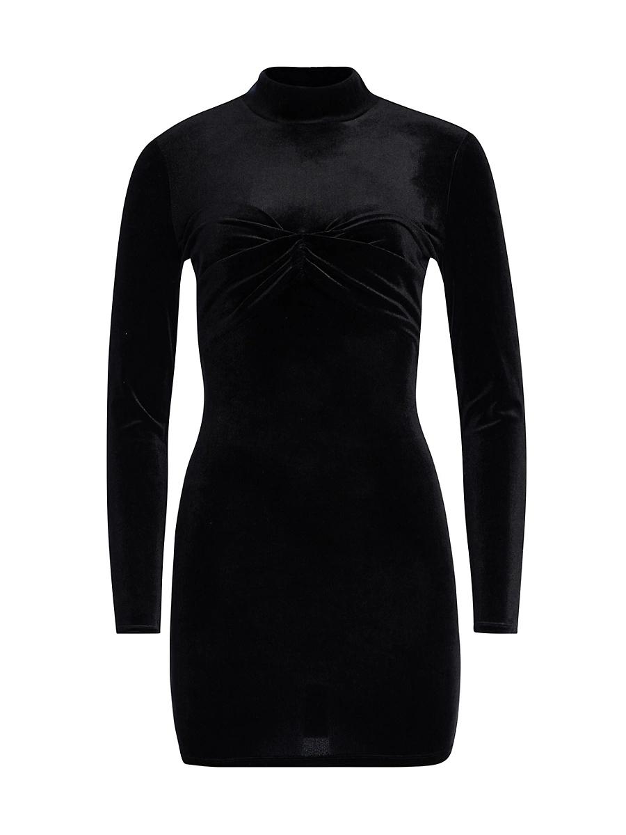 Womens Margie Velvet Mini Dress Product Image