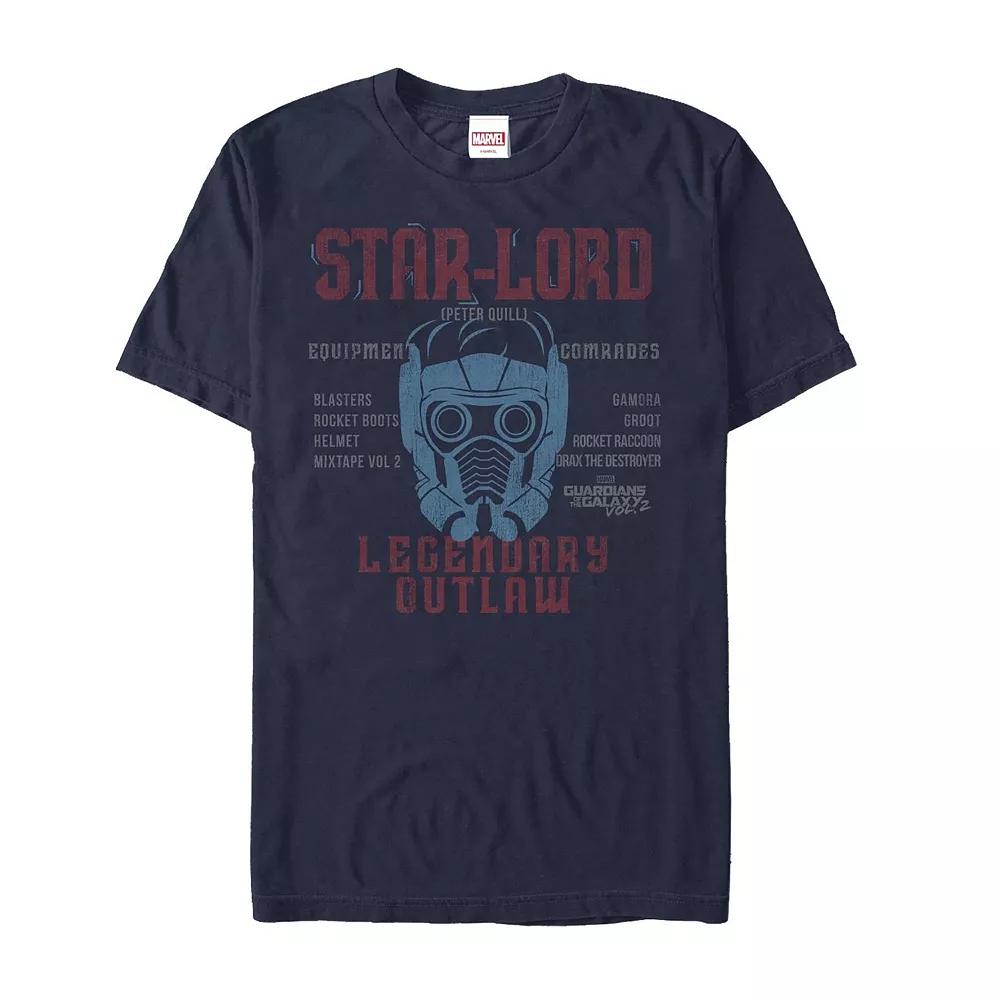 Men's Marvel Guardians of the Galaxy 2 Star Lord Legendary Outlaw Graphic Tee,  Product Image