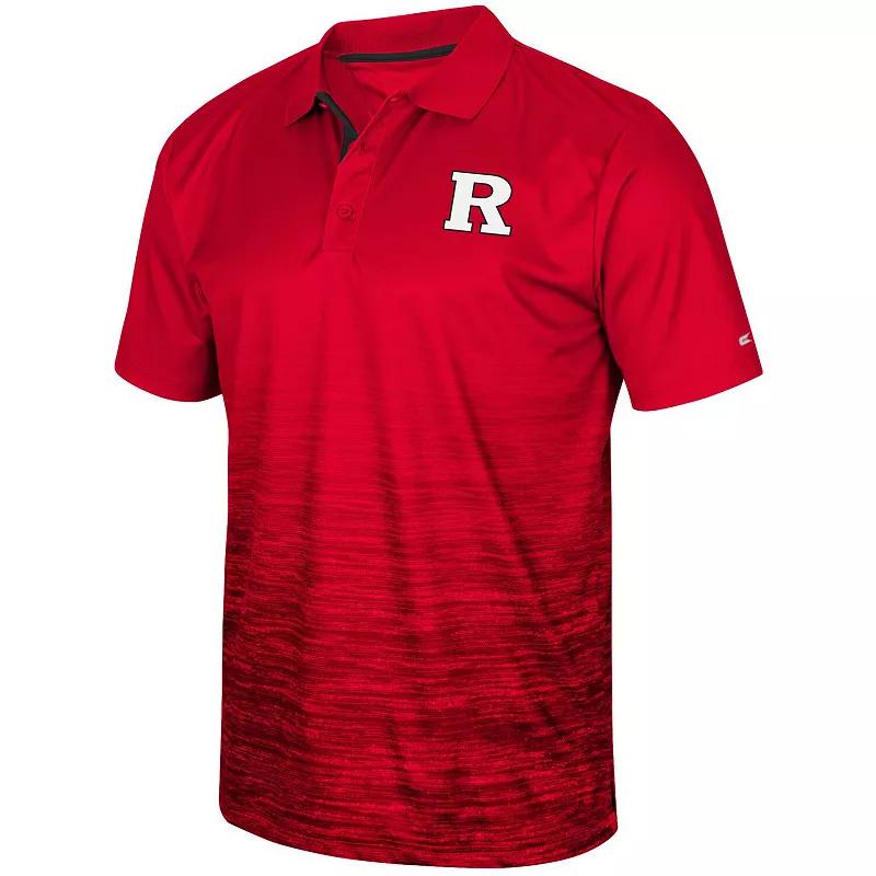 Men's Colosseum Scarlet Rutgers Scarlet Knights Marshall Polo,  Product Image