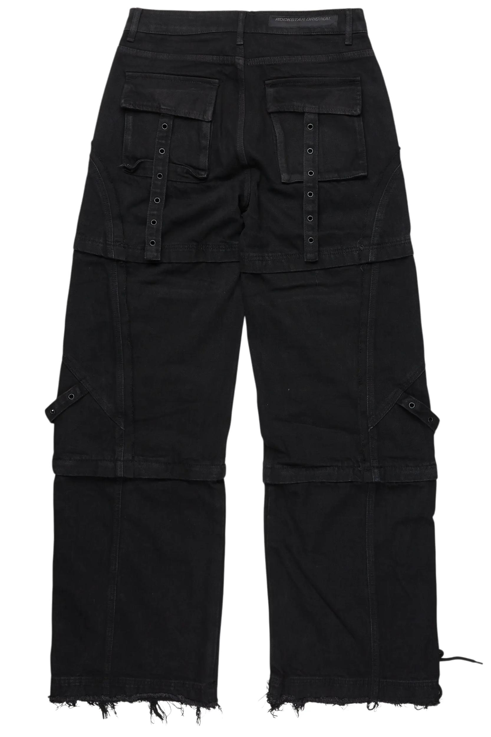 Three Maxi Jet Black Baggy Fit Jean Male Product Image