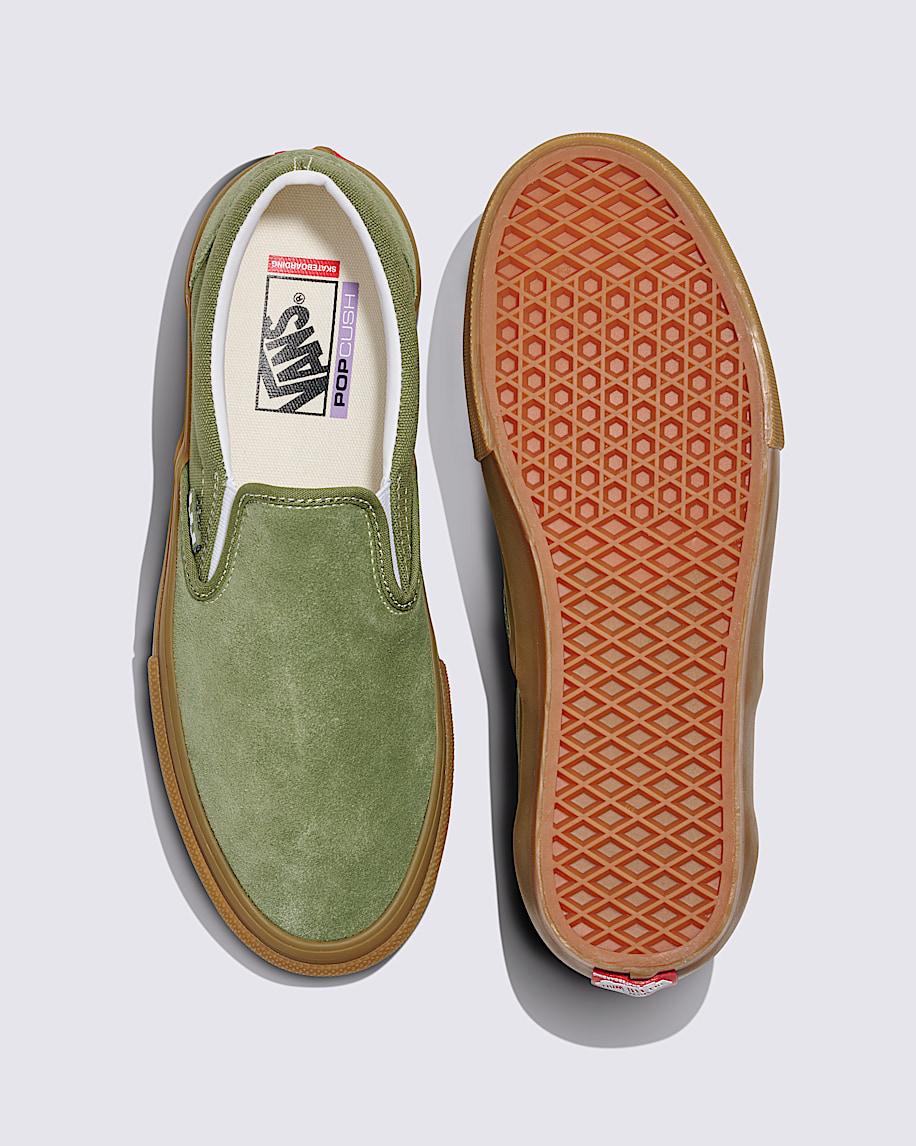Skate Slip-On Shoe in Green / Gum| Vans US Product Image