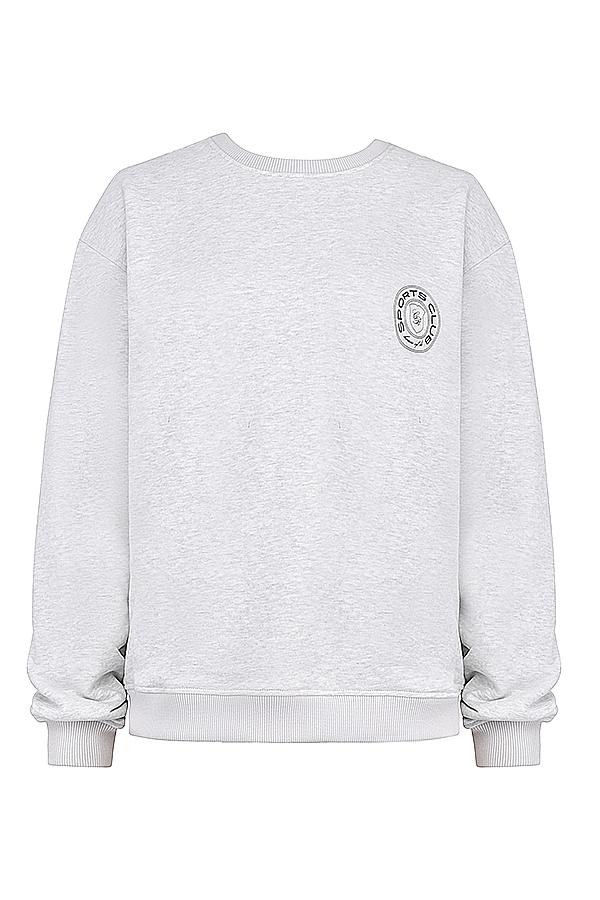 Haze  light grey marl crew neck sweatshirt Product Image