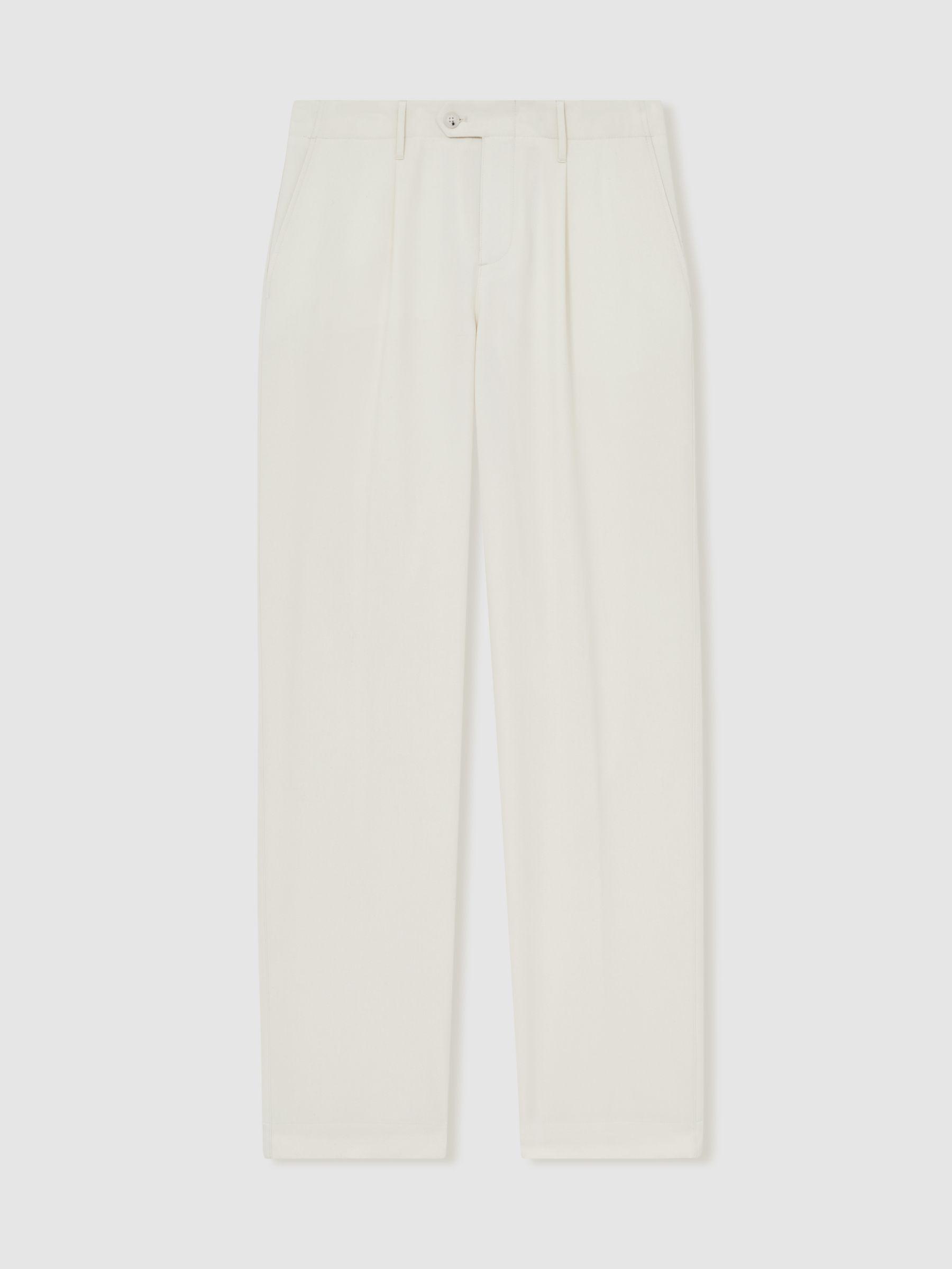 Straight-Leg Trousers in Off White Product Image