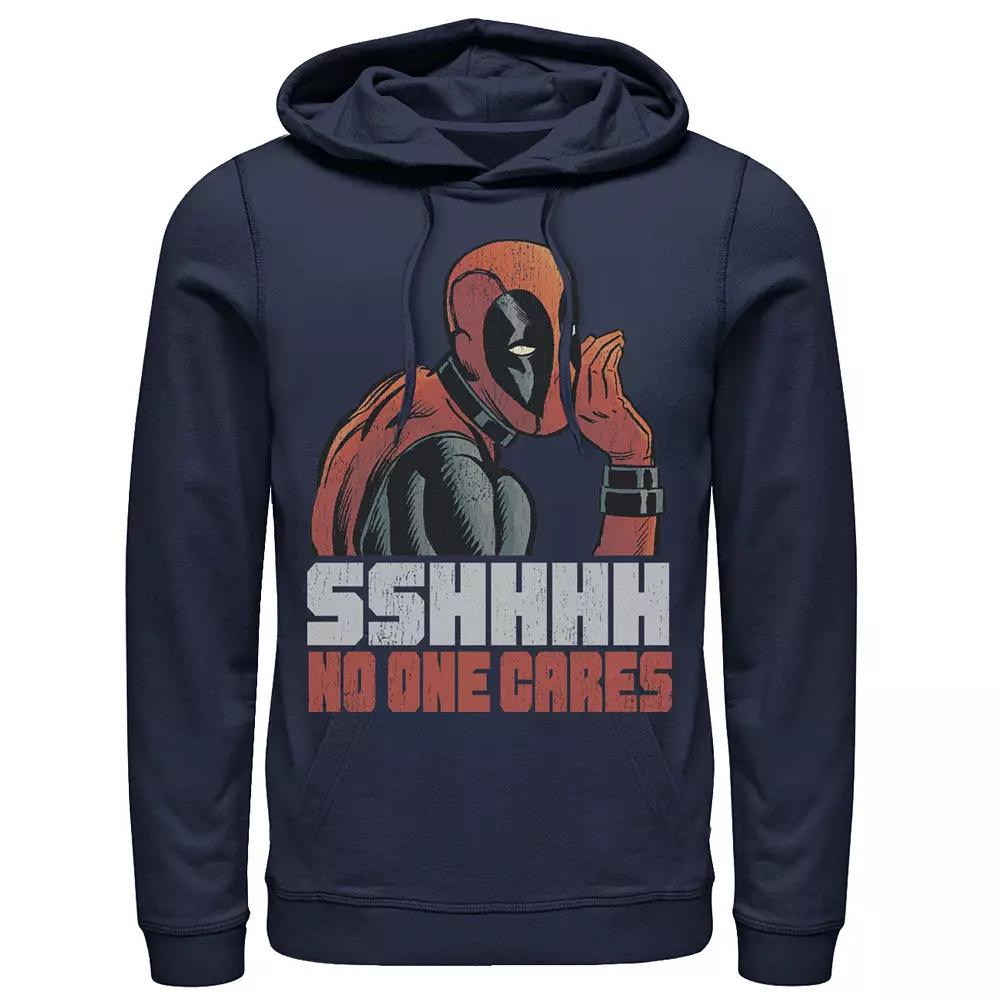 Men's Marvel Deadpool SSHHHH No One Cares Whisper Graphic Hoodie,  Product Image