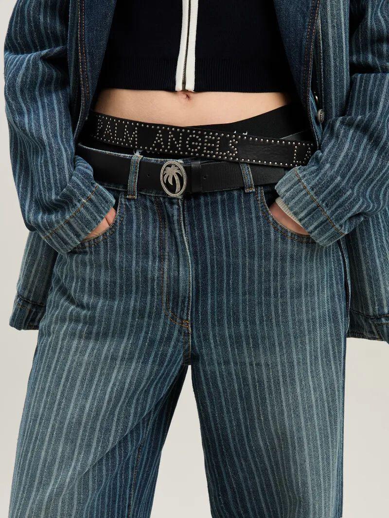 LEATHER STUDS LOGO PA BELT Product Image