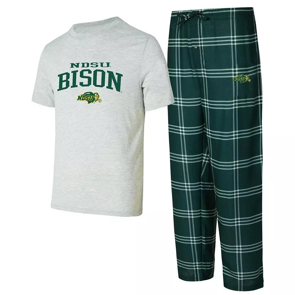 Men's Concepts Sport NDSU Bison T-Shirt & Pants Sleep Set, Size: 2XL, Nds Green Product Image