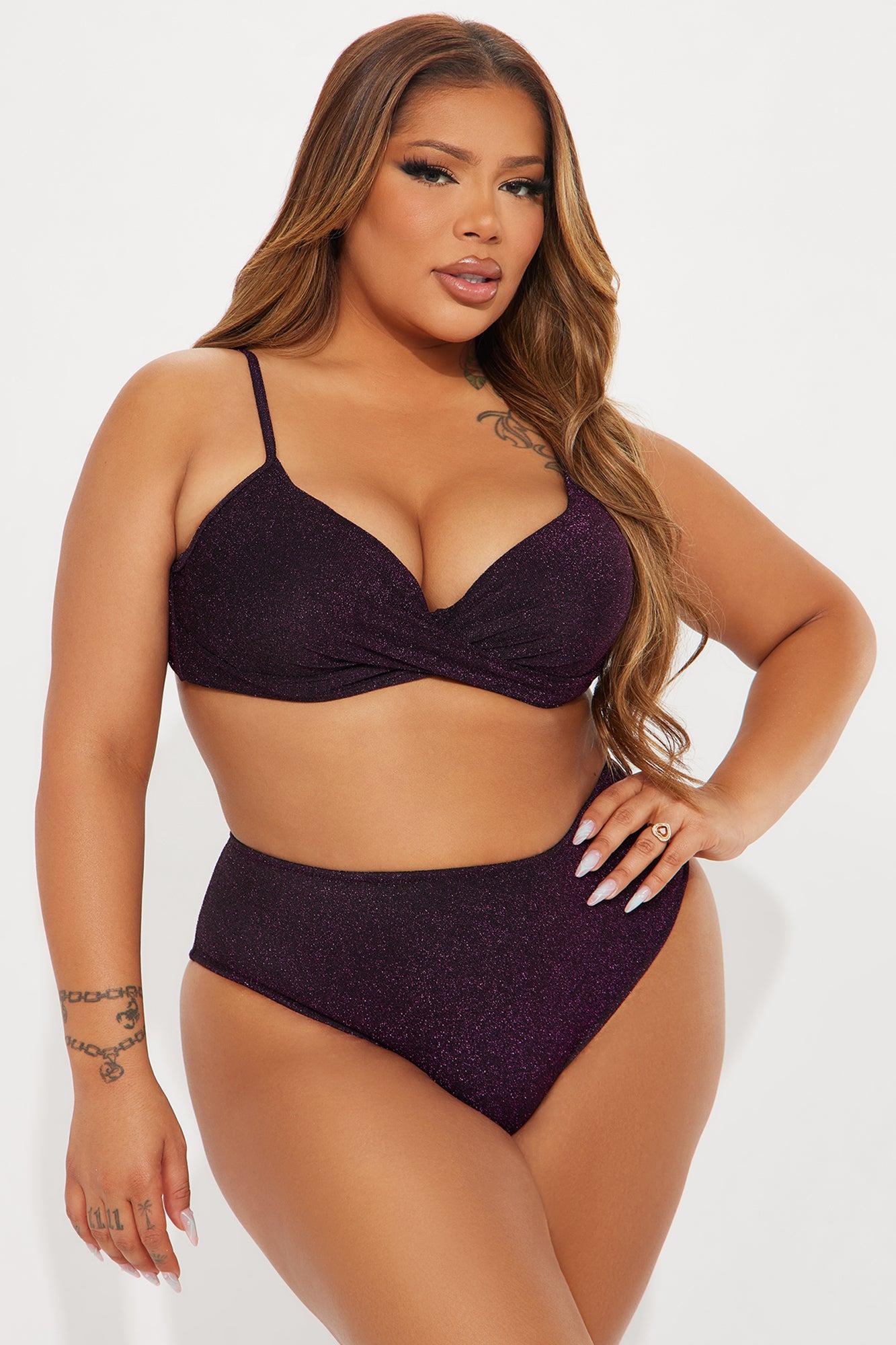 Ariella Shimmer 2 Piece Bikini - Purple Product Image