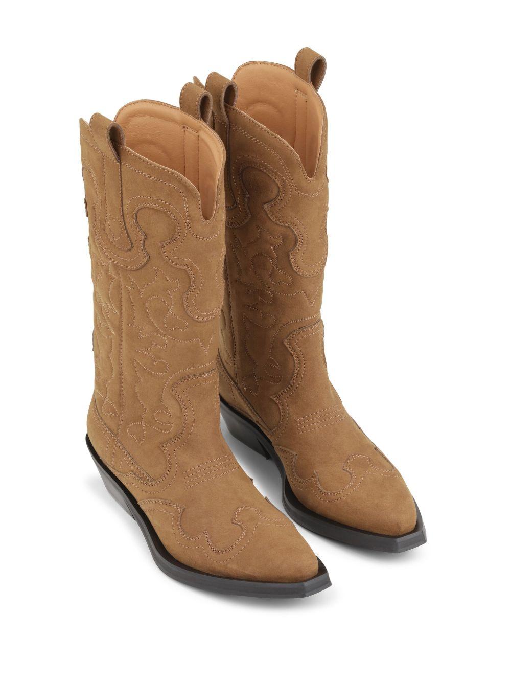 40mm suede-effect Western boots Product Image